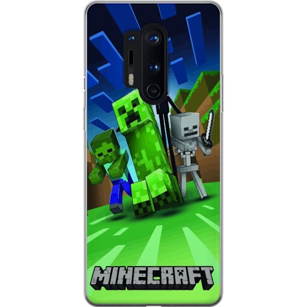 OnePlus 8 Pro Läpinäkyvä kuori Minecraft Creeper mobilskal i klassisk grön pixelstil