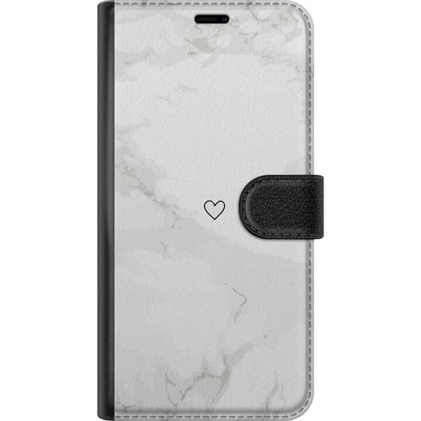 Kompatibelt Lommeboketui til Apple iPhone 12 mini Marmor Hjerte