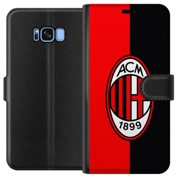 Kompatibelt Plånboksfodral till Samsung Galaxy S8 AC Milan
