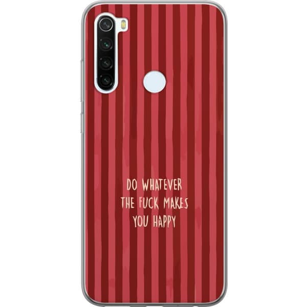 Kompatibelt Mobildeksel til Xiaomi Redmi Note 8 Gör det som gör dig glad rød