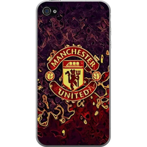 Apple iPhone 4 Genomskinligt Skal Manchester United