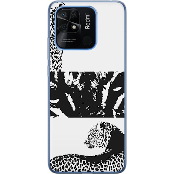 Xiaomi Redmi 10C Läpinäkyvä kuori Leopard Faces