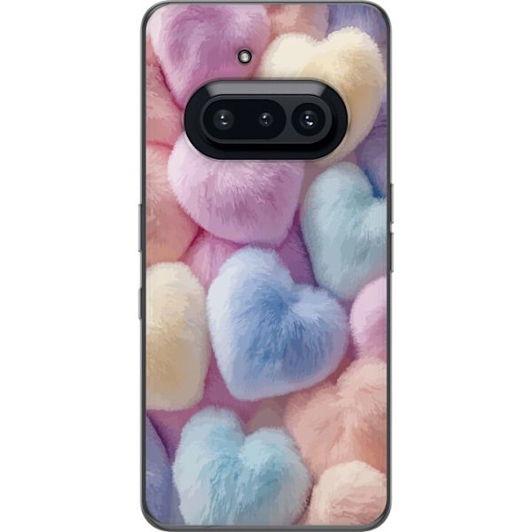 Nothing Phone (3a) Genomskinligt Skal Hjärtan Kärlek Grafisk Design Romantiskt Motiv Populärt Symbol Grafiskt Mönster Dekoration