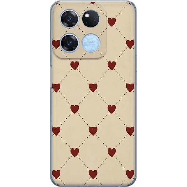 OnePlus Ace Racing Genomskinligt Skal Heart Grid