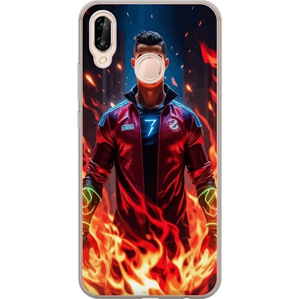 Huawei P20 lite Gjennomsiktig deksel Ronaldo Inferno - fotball