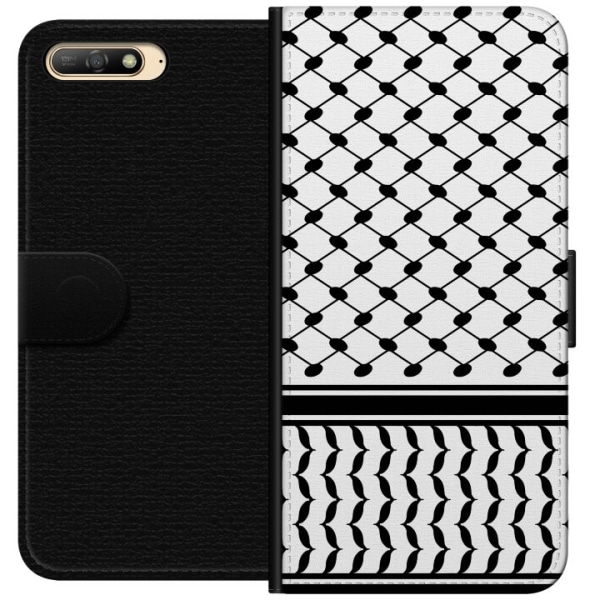 Huawei Y6 (2018) Plånboksfodral Keffiyeh mönster