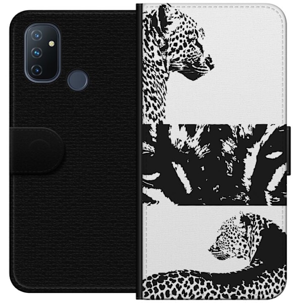 OnePlus Nord N100 Tegnebogsetui Leopard Faces