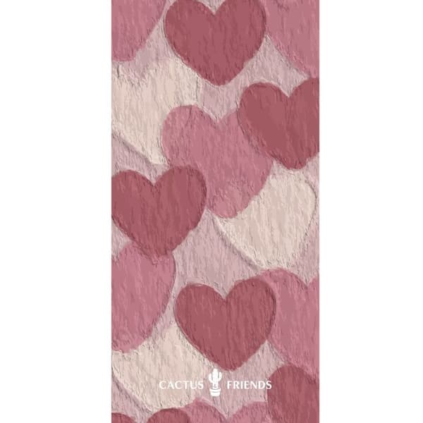 Kompatibel Tegnebogsetui til Apple iPhone 13 Pro Cactus and Friends - Blush papirhjerter