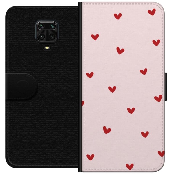 Xiaomi Redmi Note 9S Plånboksfodral Hjärtan