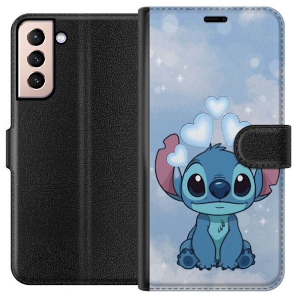 Samsung Galaxy S21 Lompakkokotelo Stitch Hyppäävä Ilo - Hauska Suunnittelu Lahjalle