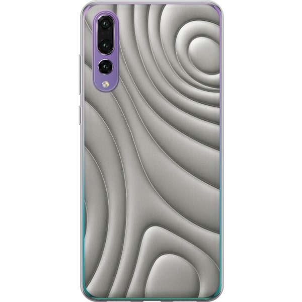 Huawei P20 Pro Läpinäkyvä kuori Hopea-aallot
