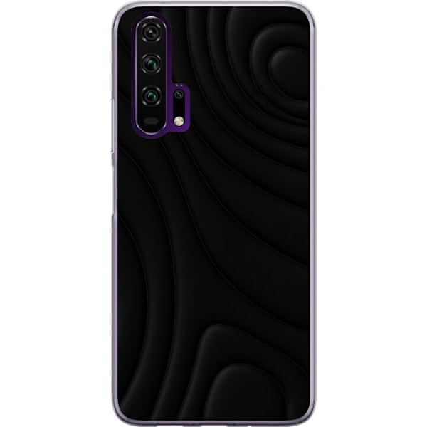 Honor 20 Pro  Genomskinligt Skal Black Waves