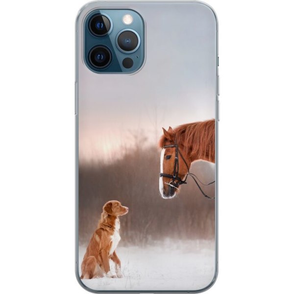 Apple iPhone 12 Pro Gennemsigtig cover Hest & Hund