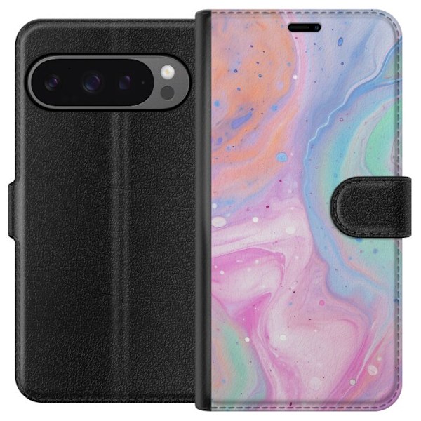 Google Pixel 9 Pro XL Tegnebogsetui Pastelmarmor