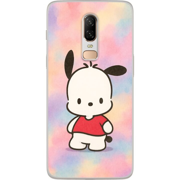OnePlus 6 Genomskinligt Skal Kawaii Sanrio Pochacco