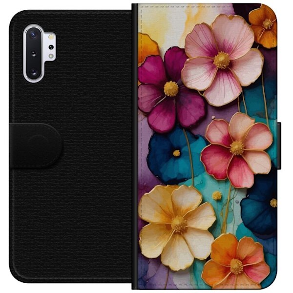 Samsung Galaxy Note10+ Lommeboketui Blomster Farger