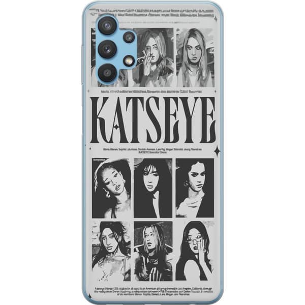 Kompatibelt Mobildeksel til Samsung Galaxy A32 5G KATSEYE svartvit poster grå