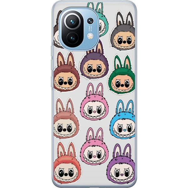 Xiaomi Mi 11 Läpinäkyvä kuori Labubu Macaron Monster - Söp