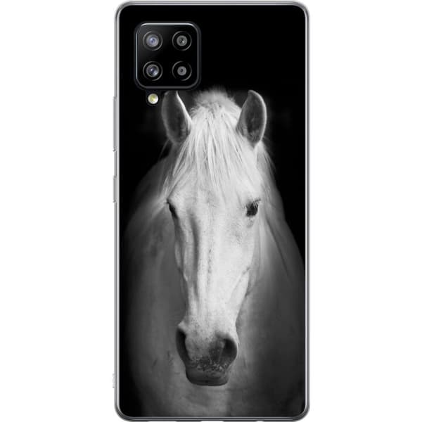 Kompatibelt Mobilskal till Samsung Galaxy A42 5G Vit Häst