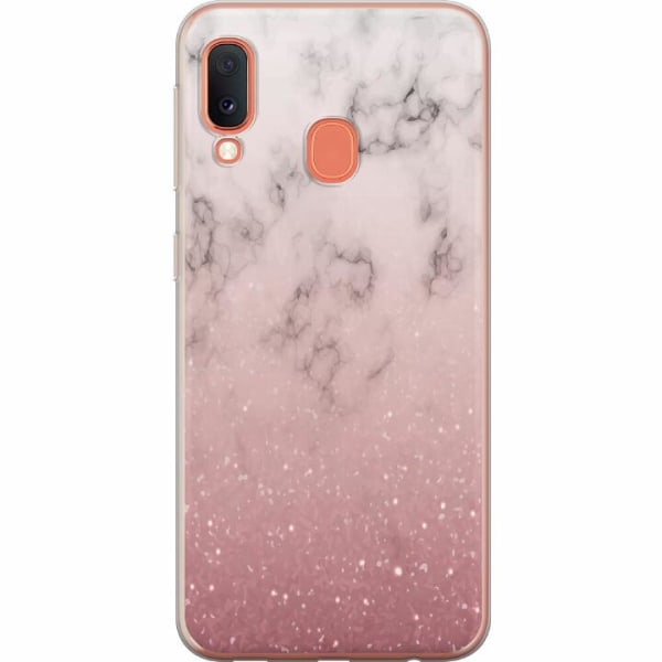 Samsung Galaxy A20e Skal / Mobilskal - Soft Pink Marble