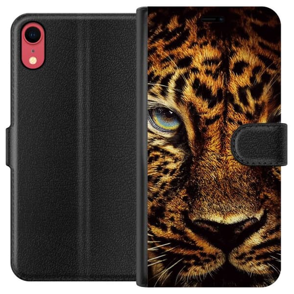 Kompatibelt Plånboksfodral till Apple iPhone XR Leopard