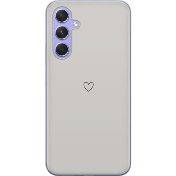 Kompatibelt Mobildeksel til Samsung Galaxy A54 Grått hjerte