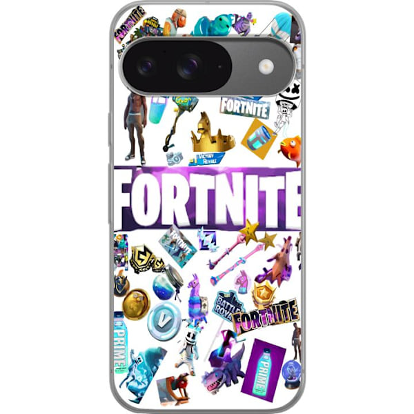 Google Pixel 9 Genomskinligt Skal Fortnite