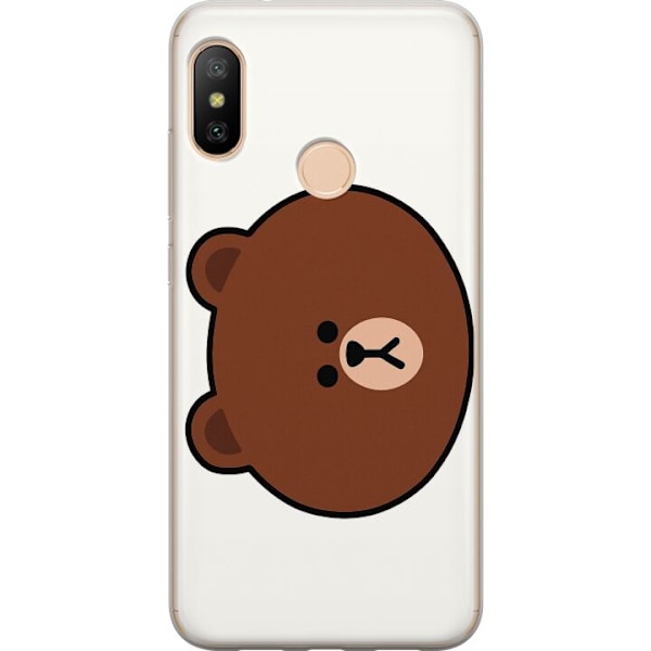 Xiaomi Redmi 6 Pro Gennemsigtig cover line friends brown