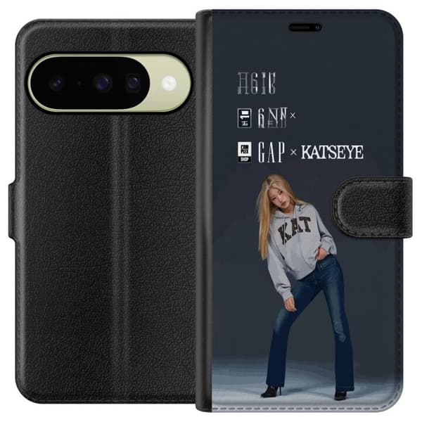 Kompatibelt Plånboksfodral till Google Pixel 10 KATSEYE blond modebild grå