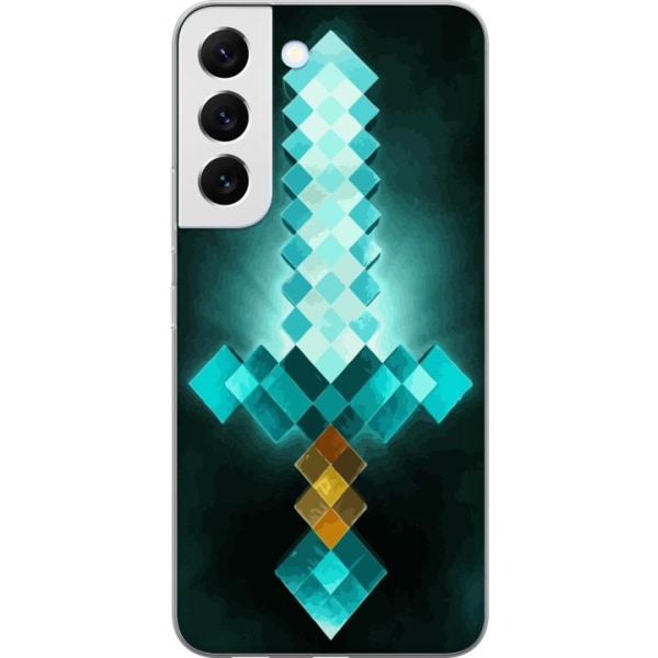 Samsung Galaxy S22+ 5G Genomskinligt Skal Minecraft svärd