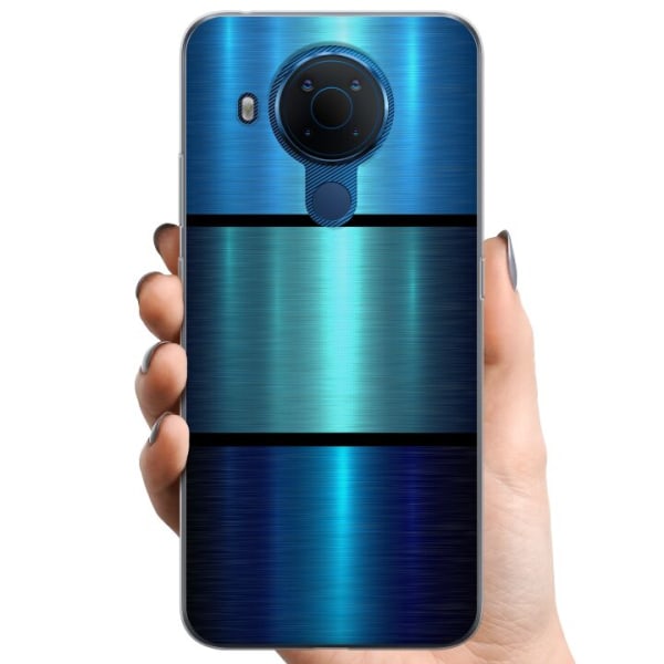 Nokia 5.4 TPU Matkapuhelimen kuori Sininen Metalliset Rajat