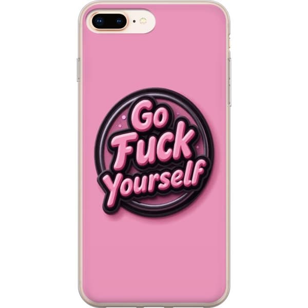 Kompatibelt Mobildeksel til Apple iPhone 8 Plus Rosa 3D textposter
