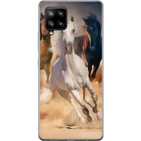 Samsung Galaxy A42 5G Genomskinligt Skal Hästar