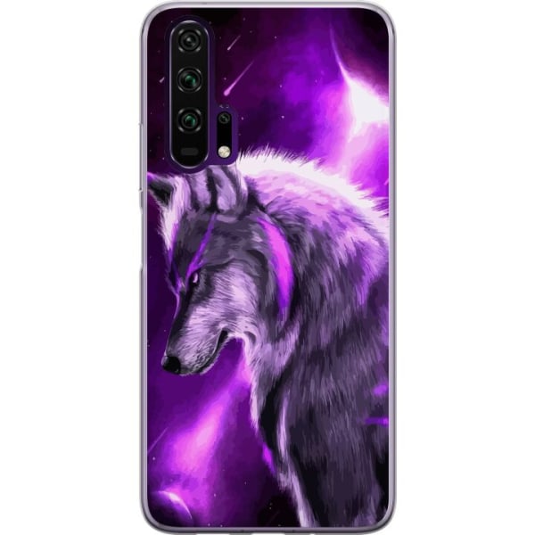 Honor 20 Pro  Läpinäkyvä kuori Punainen Susi