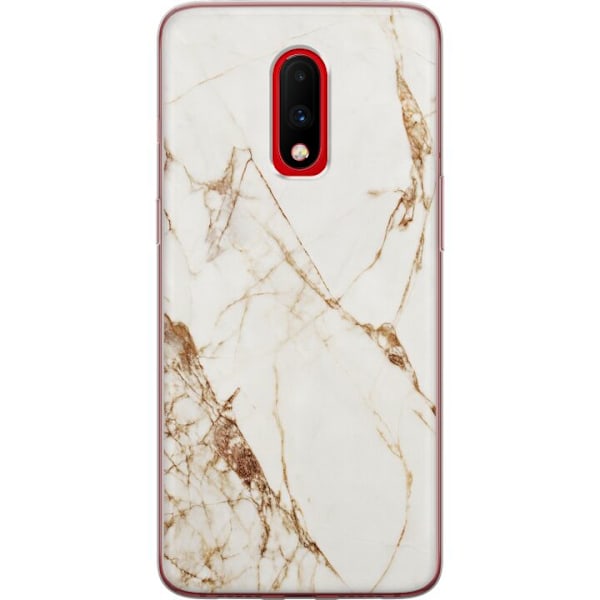 OnePlus 7 Genomskinligt Skal Vit marmor
