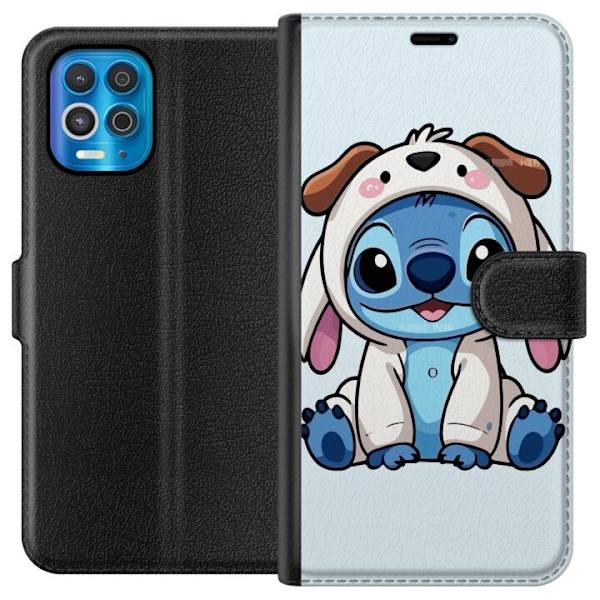 Motorola Edge S Lompakkokotelo Stitch Koirapuku Lilo & Stitch Disney Hauska Design Sininen Avaruusolento Sarjakuva Hahmo Suosittu Lapsille Suosittu Di