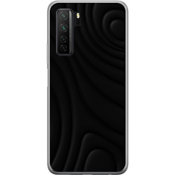 Huawei P40 lite 5G Läpinäkyvä kuori Tummat Aallot