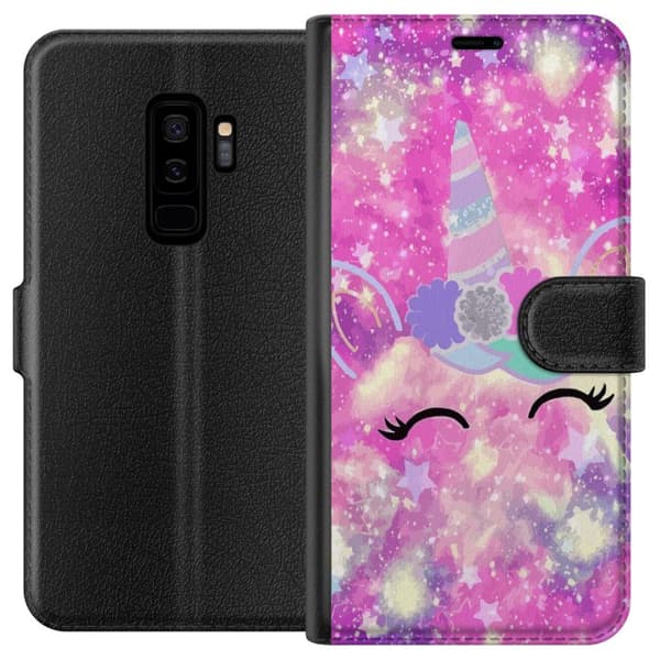 Kompatibel Tegnebogsetui til Samsung Galaxy S9+ Glad Enhjørning