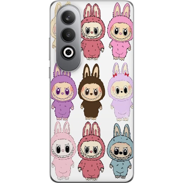 OnePlus Nord CE4 Gennemsigtig cover Labubu Pink Monster - Popk