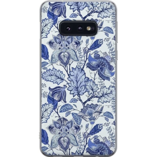 Samsung Galaxy S10e Gennemsigtig cover Blomster Blå...