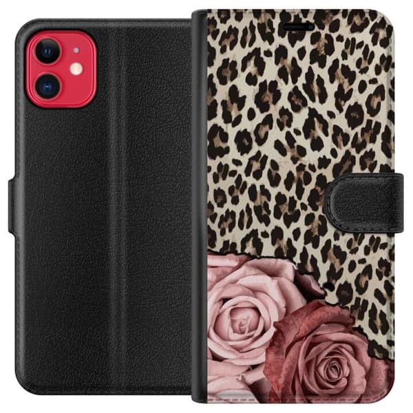 Kompatibel Tegnebogsetui til Apple iPhone 11 Roser og mønstre