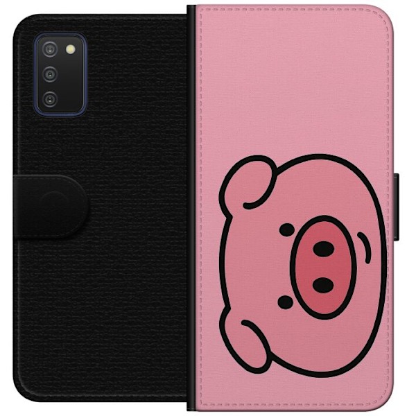 Samsung Galaxy A03s Tegnebogsetui Kawaii Piggy