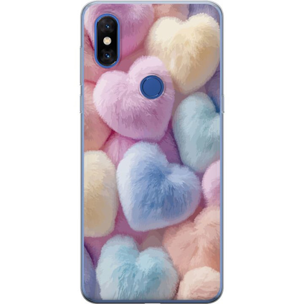 Xiaomi Mi Mix 3 Genomskinligt Skal Hjärtan Kärlek Grafisk Design Romantiskt Motiv Populärt Symbol Grafiskt Mönster Dekoration