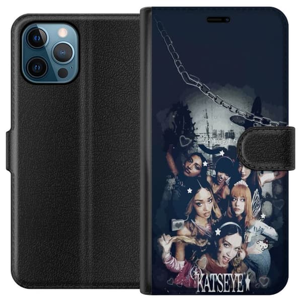 Kompatibelt Lommeboketui til Apple iPhone 12 Pro Max KATSEYE svart
