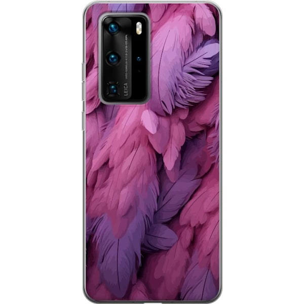 Huawei P40 Pro Gennemsigtig cover Fjer