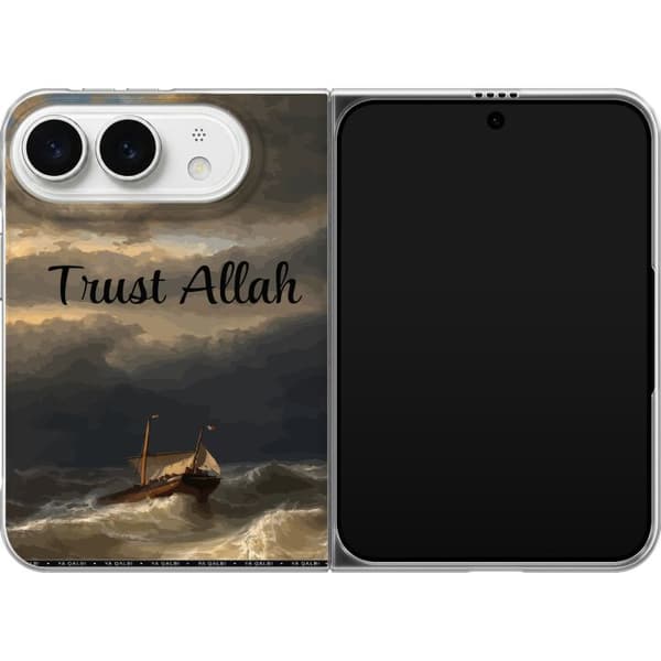 Kompatibelt Mobildeksel til Apple iPhone Duo Trust Allah över stormigt hav brun