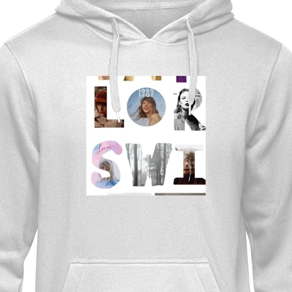 Barn-Hoodie | Mjuk Huvtröja för Barn Taylor Swift grå 9-11 År