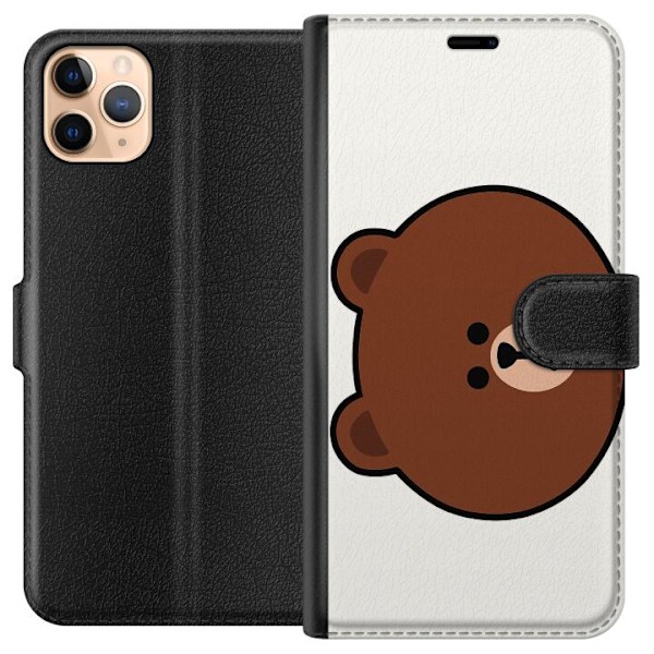 Apple iPhone 11 Pro Max Lompakkokotelo line friends brown