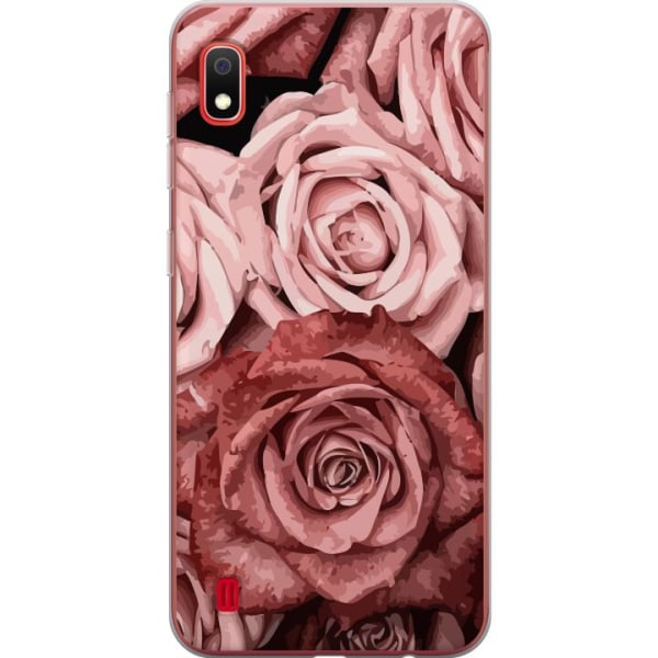 Samsung Galaxy A10 Läpinäkyvä kuori Ruusut