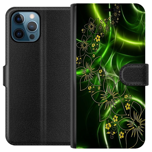 Apple iPhone 12 Pro Tegnebogsetui Blomster